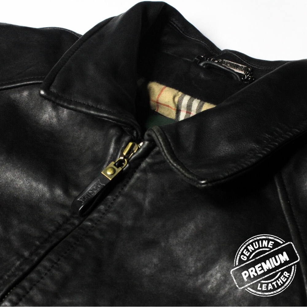 Danier Black Leather Bomber Jacket